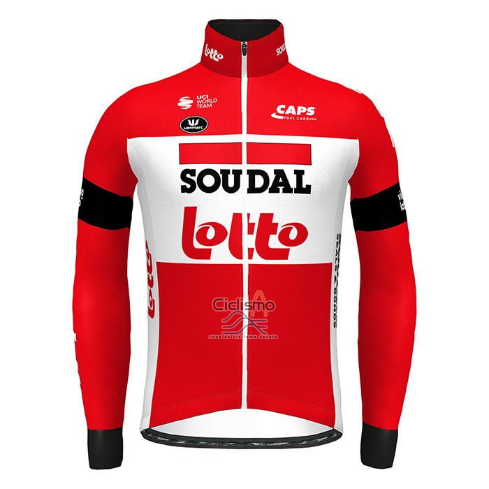 Lotto Soudal Ropa Ciclismo Culotte Largo 2022 Mangas Largas Rojo